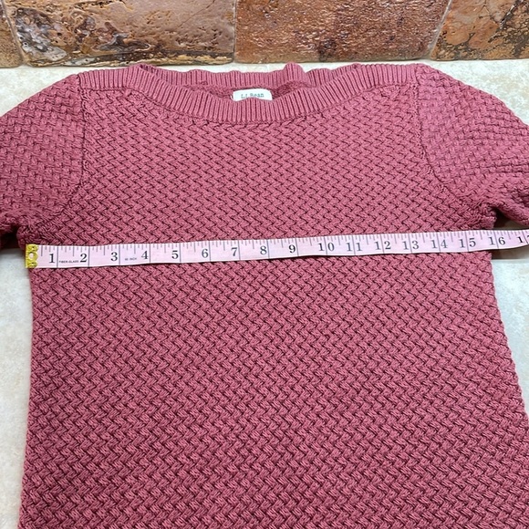L.L.Bean Sweater Size XS 100% Cotton Textured Knit Pullover Women’s Long Sleeve - Picture 8 of 12